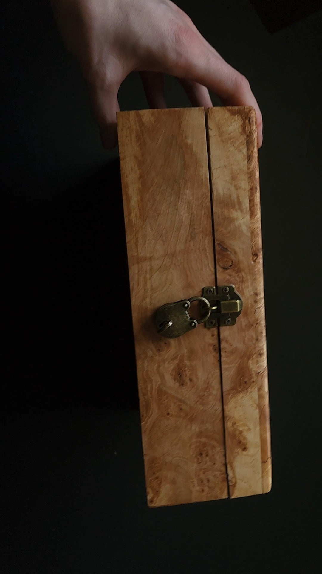 Memory box - handcrafted wood burl