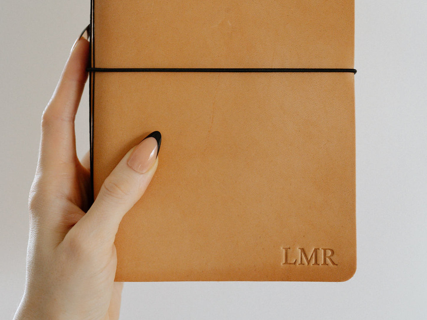 Personalized Leather Notebook / Sketchbook with Elastic Closure