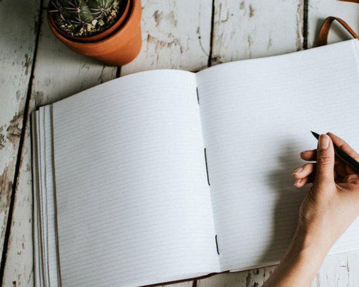 Personalized Leather Journal - Natural color with wrap closure