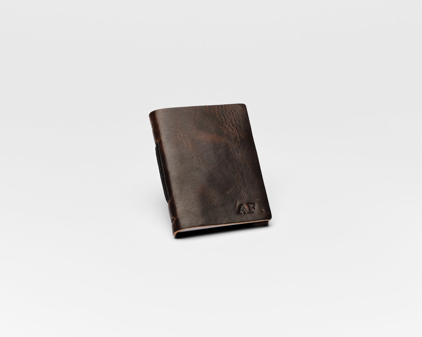 Personalized Leather Pocket Notebook 3.5x5" (Tan Color)