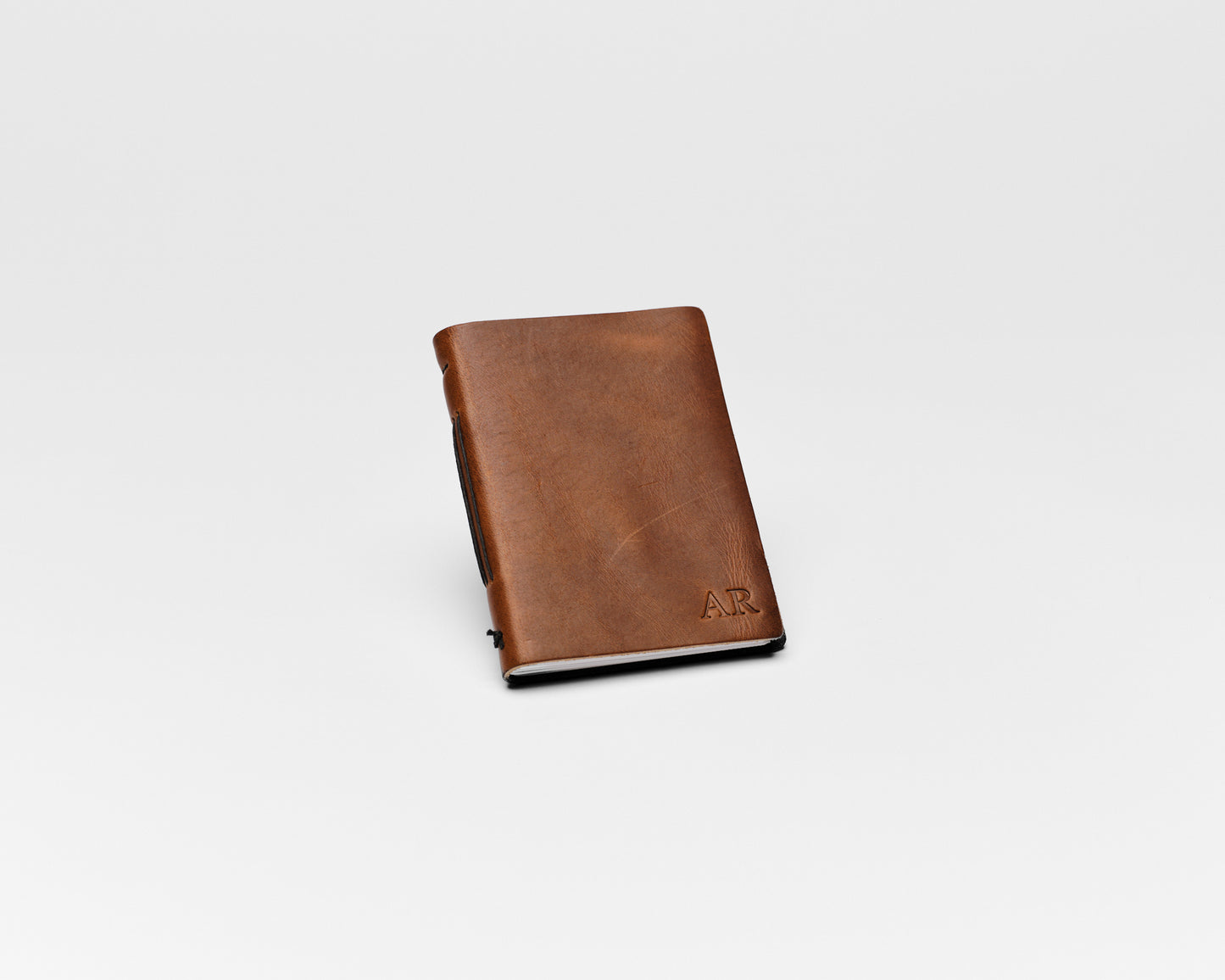 Personalized Leather Pocket Notebook 3.5x5" (Tan Color)