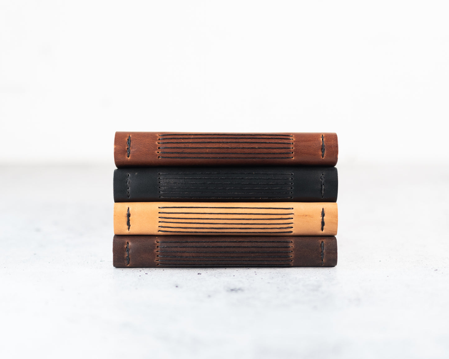 Personalized Leather Pocket Notebook 3.5x5" (Tan Color)