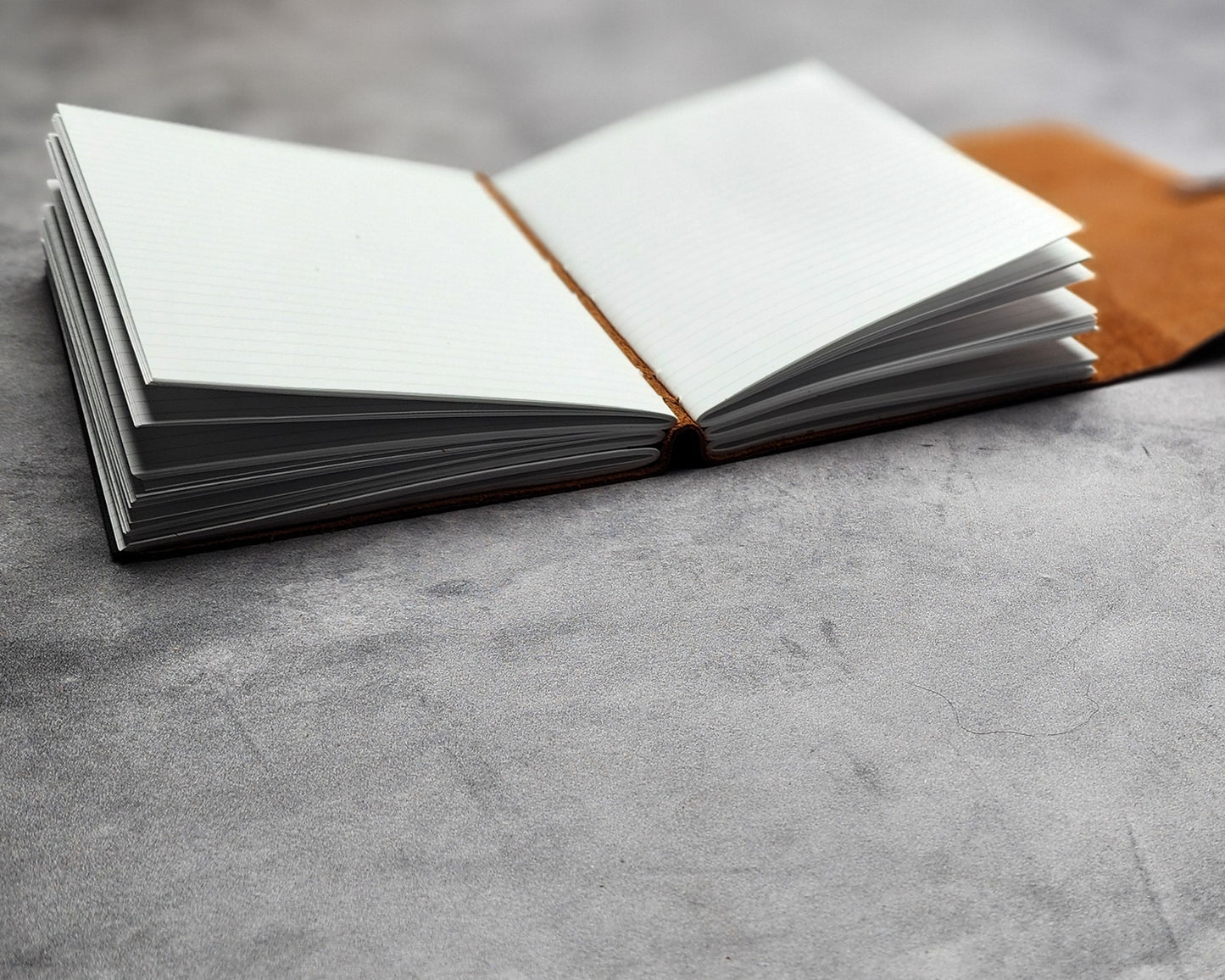 A6 (4x6")  180 pages, LINED Leather Journal with discontinued leather