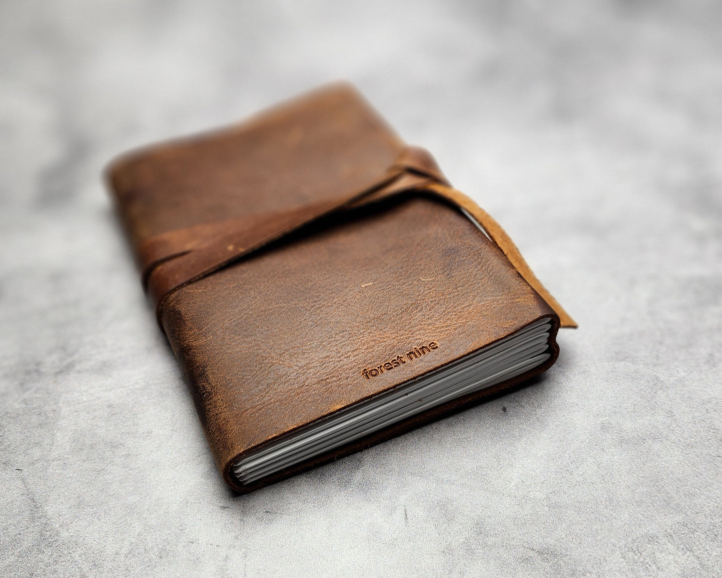 A6 (4x6")  180 pages, LINED Leather Journal with discontinued leather