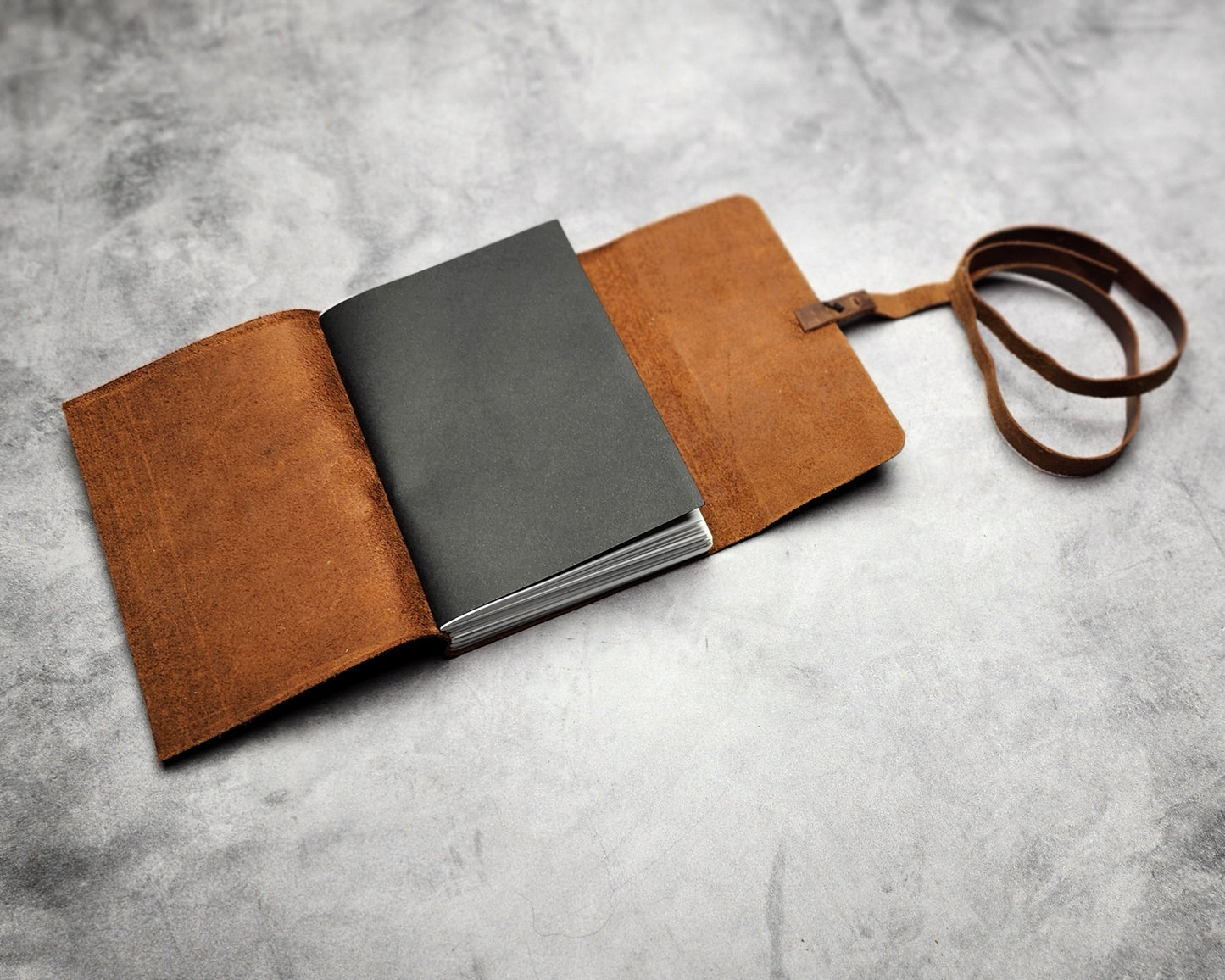 A6 (4x6")  180 pages, LINED Leather Journal with discontinued leather