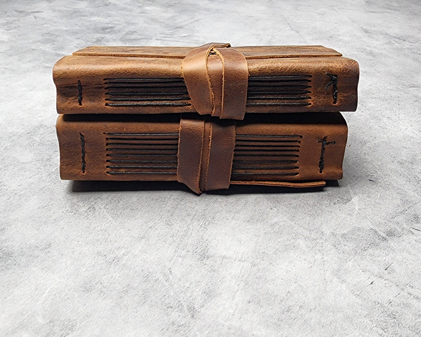 A6 (4x6")  180 pages, LINED Leather Journal with discontinued leather