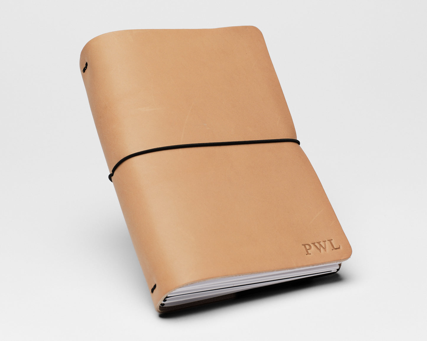 REFILLABLE Leather Notebook / Sketchbook with Elastic Closure