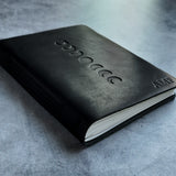 Personalized Leather Journal with Phases of the Moon
