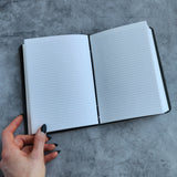 Personalized Leather Journal with Phases of the Moon