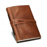 Personalized Leather Journal with Music Stave pages