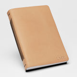 Personalized Leather Wedding Guestbook with Month Flowers