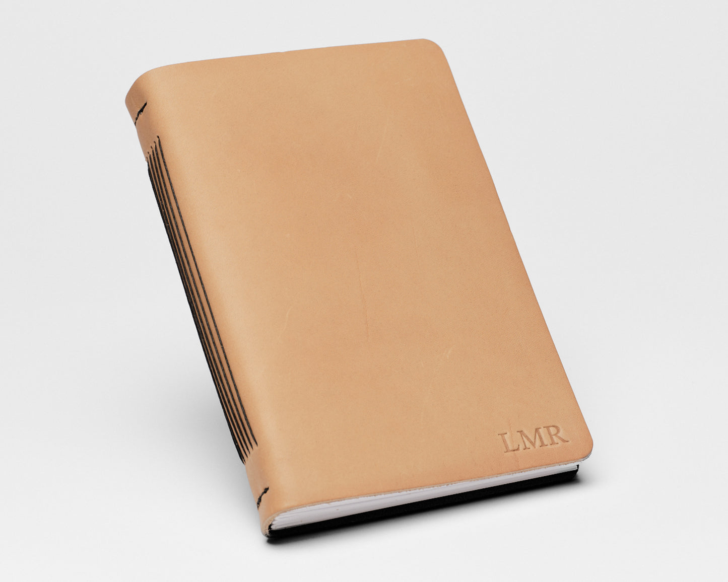 Personalized Leather Wedding Guestbook with Month Flowers