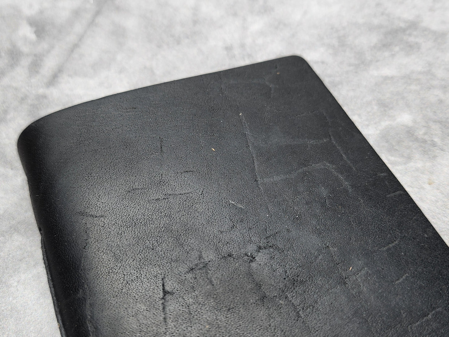Misfits sale - 3.5x5" size Leather Pocket Journal with lined pages - Black color (#18)