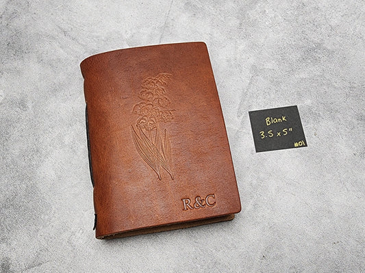 Misfits sale - 3.5x5" pocket leather journal with blank pages - Tan color