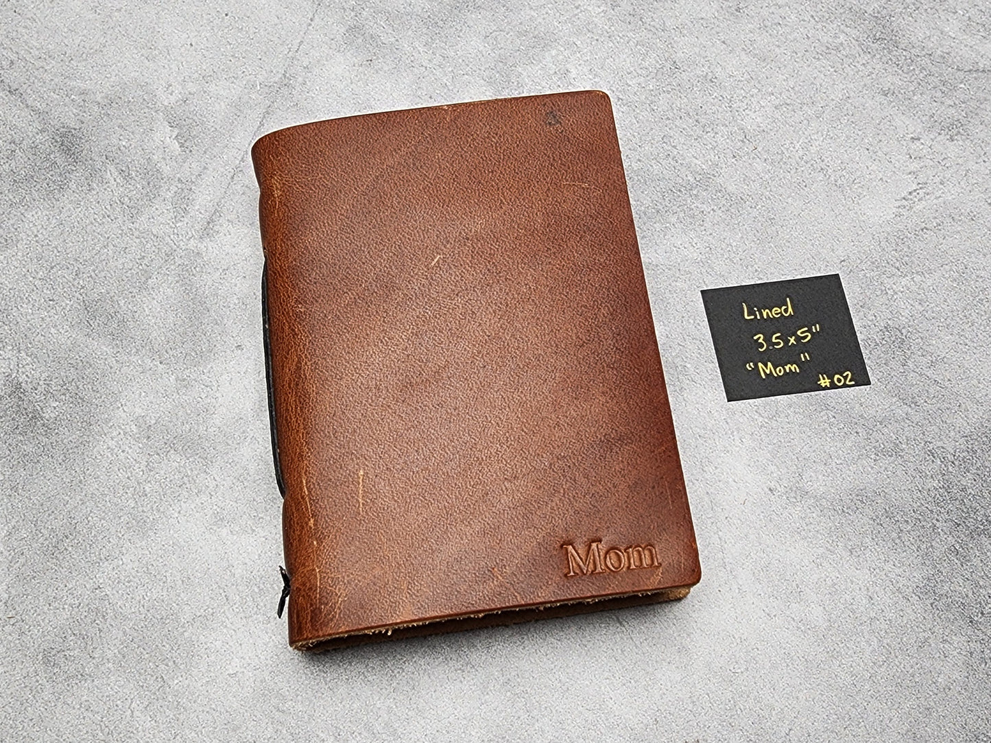 Misfits sale - 3.5x5" pocket leather journal with lined pages - Tan color (#02)