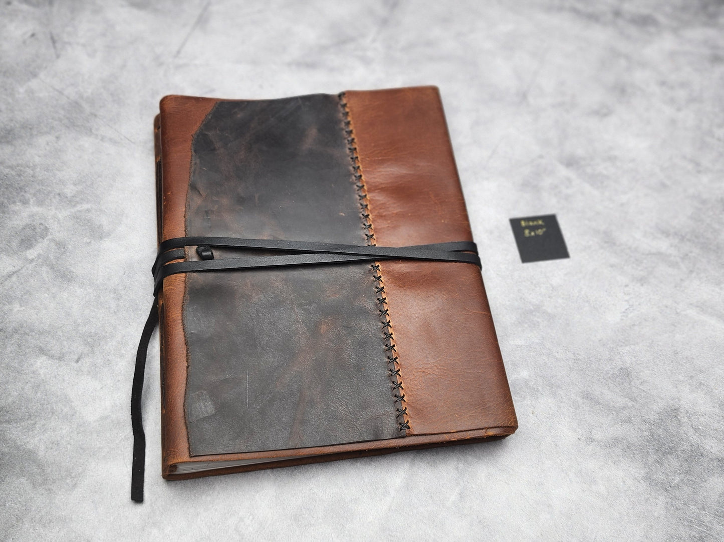 B5 (8x10") Wrap leather journal with blank pages - ooak