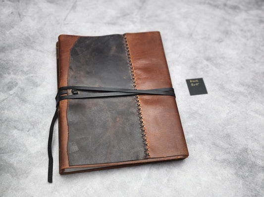 B5 (8x10") Wrap leather journal with blank pages - ooak
