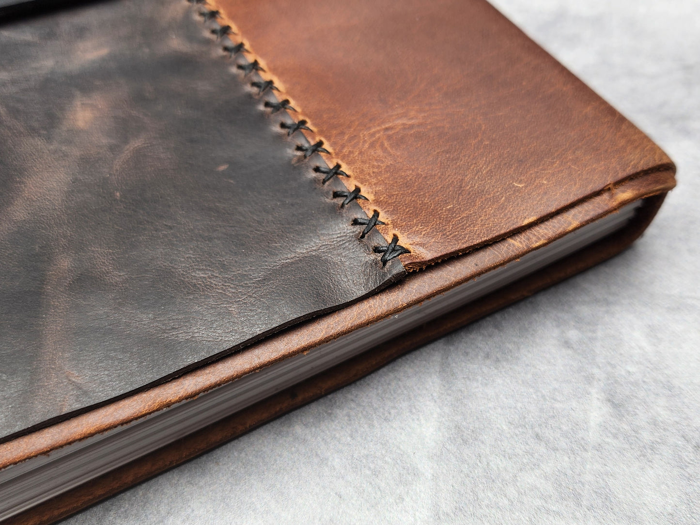 B5 (8x10") Wrap leather journal with blank pages - ooak