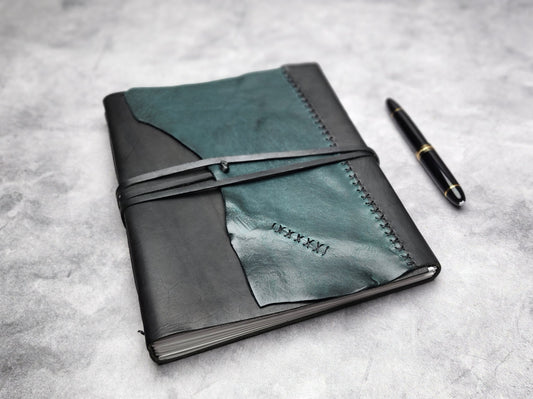 B5 (8x10") Wrap leather journal with blank pages (#12)