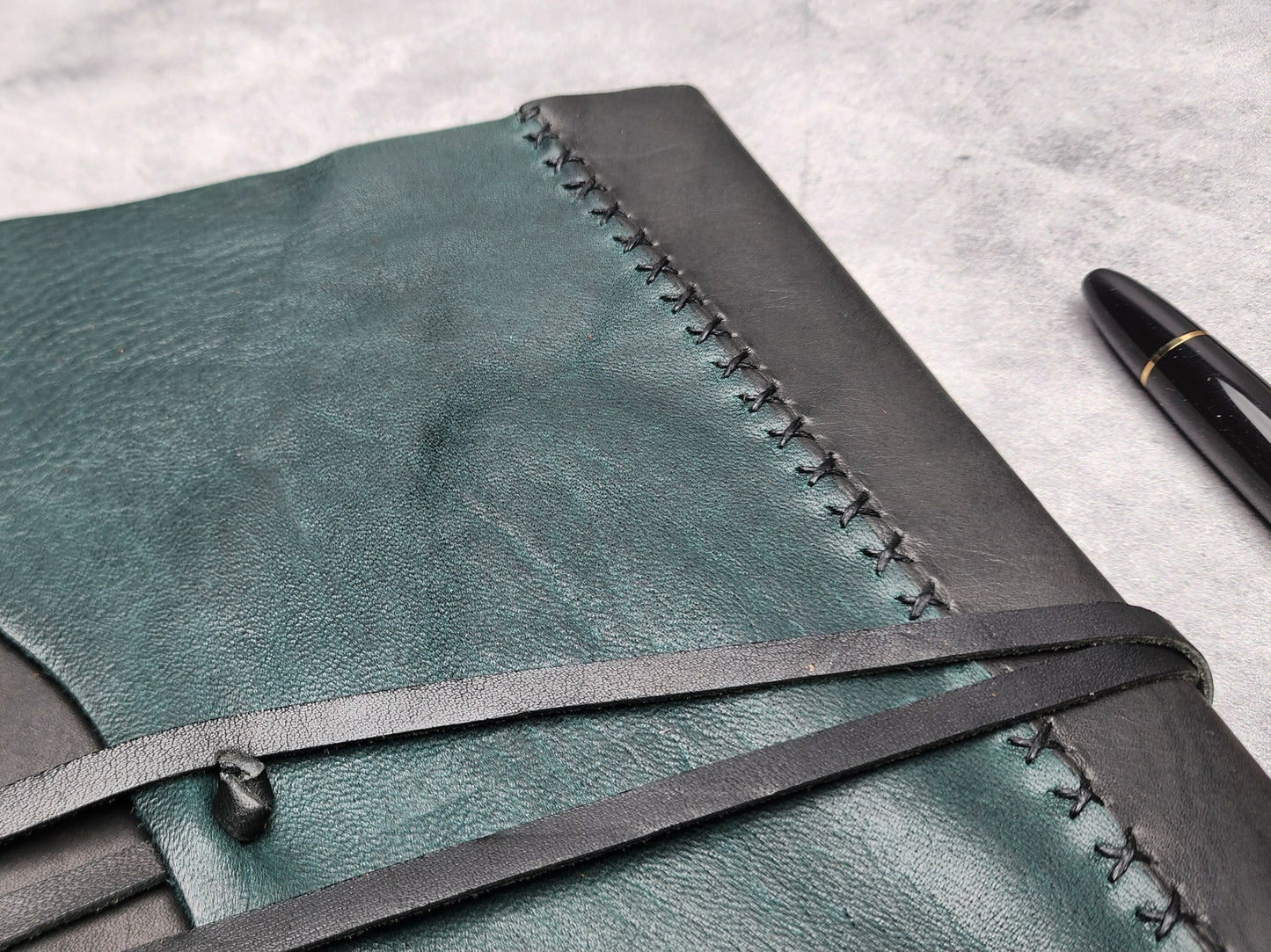 B5 (8x10") Wrap leather journal with blank pages (#12)