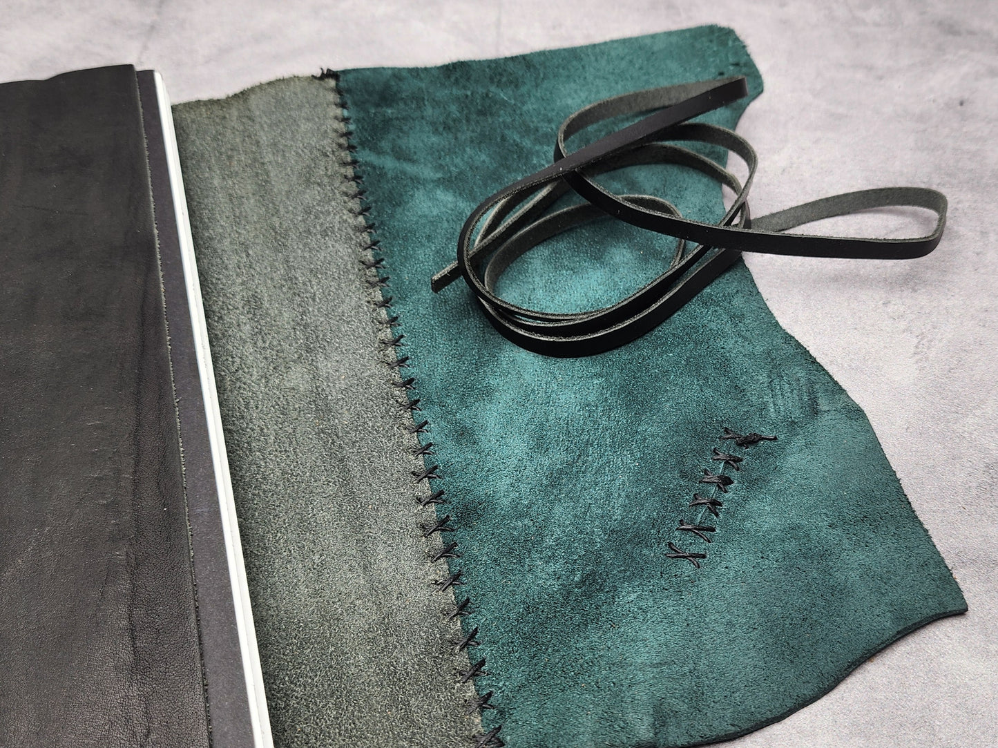 B5 (8x10") Wrap leather journal with blank pages (#12)