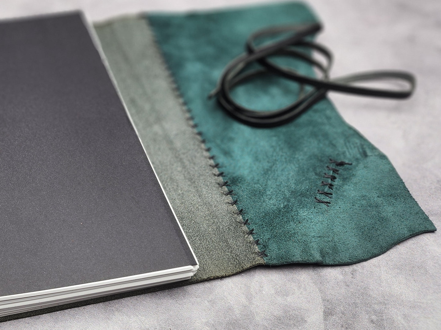 B5 (8x10") Wrap leather journal with blank pages (#12)