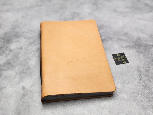 Misfits sale - A5 size Minimal leather journal with lined pages - Natural color (#16)