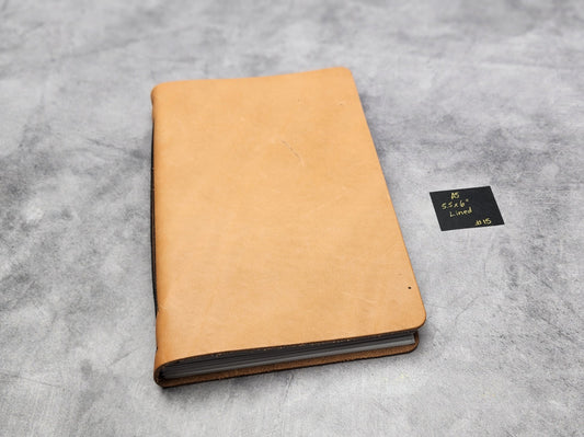 Misfits sale - A5 size Minimal leather journal with lined pages - Natural color (#15)
