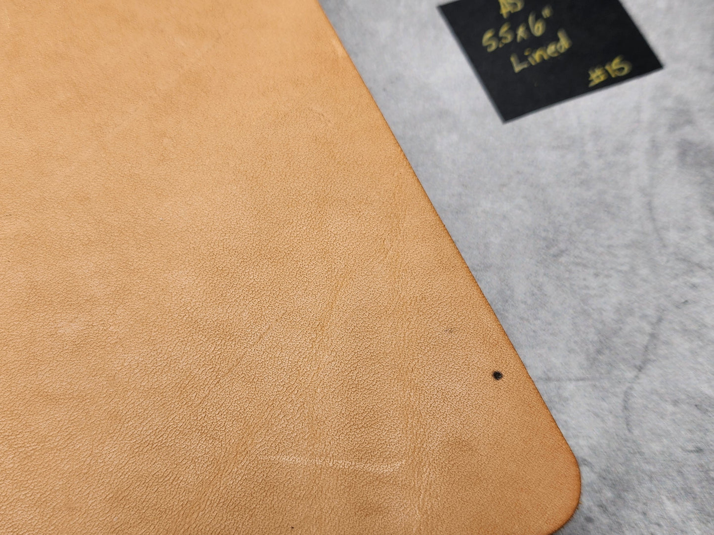 Misfits sale - A5 size Minimal leather journal with lined pages - Natural color (#15)
