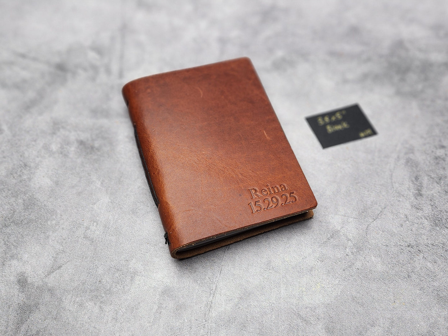 Misfits sale - 3.5x5" pocket leather journal with lined pages - Tan color
