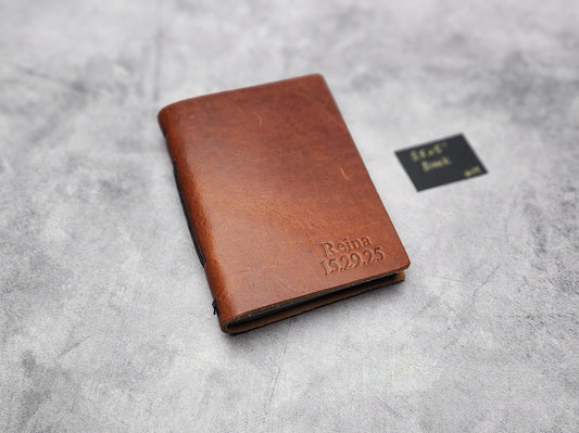 Misfits sale - 3.5x5" pocket leather journal with lined pages - Tan color