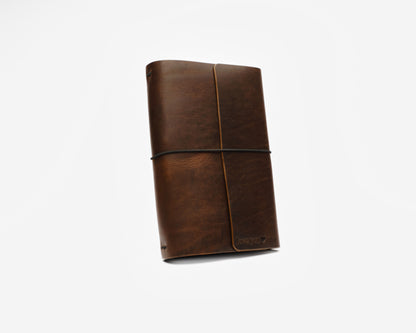 Refillable trifold leather journal cover - Inserts sold seperately