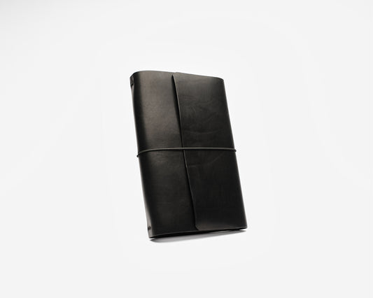 Noir trifold leather journal cover - Inserts sold seperately
