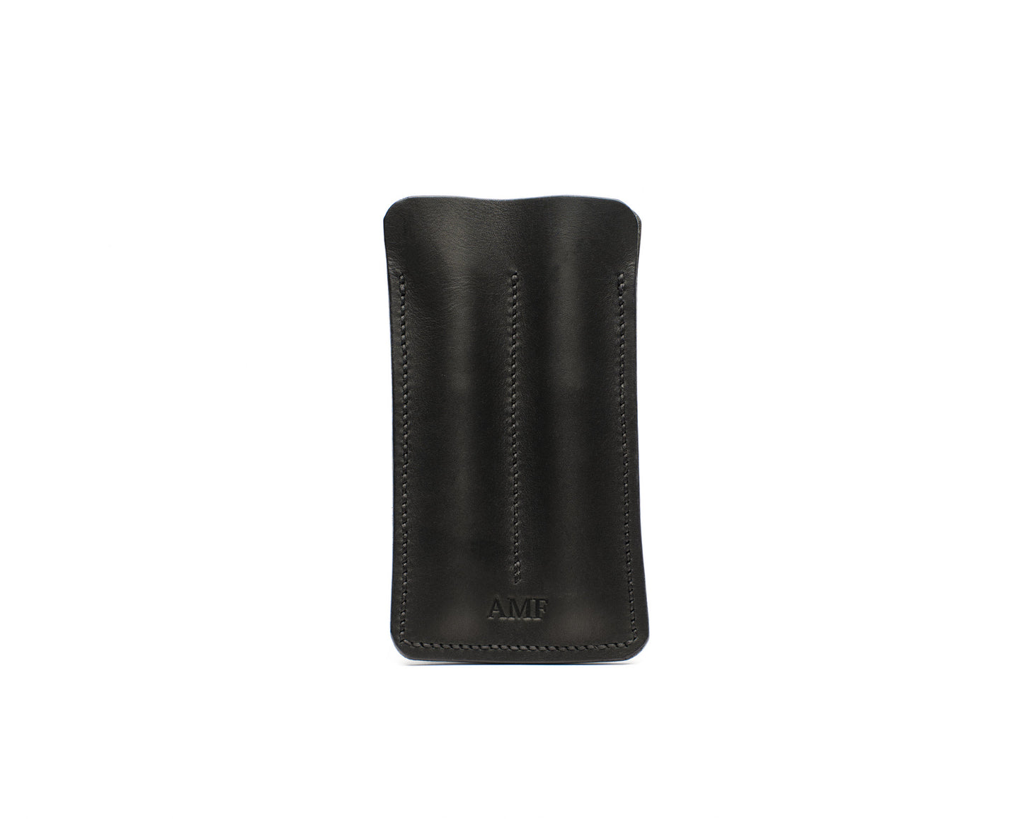 Leather Pen Case for 2 pens - Black