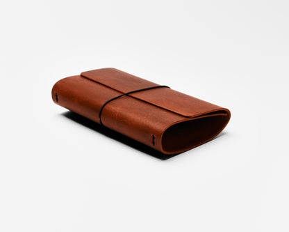 Refillable trifold leather journal cover - Inserts sold seperately