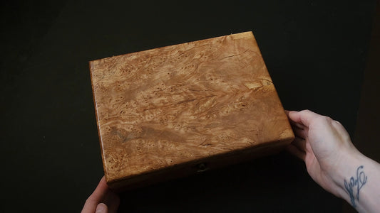 Memory box - handcrafted wood burl