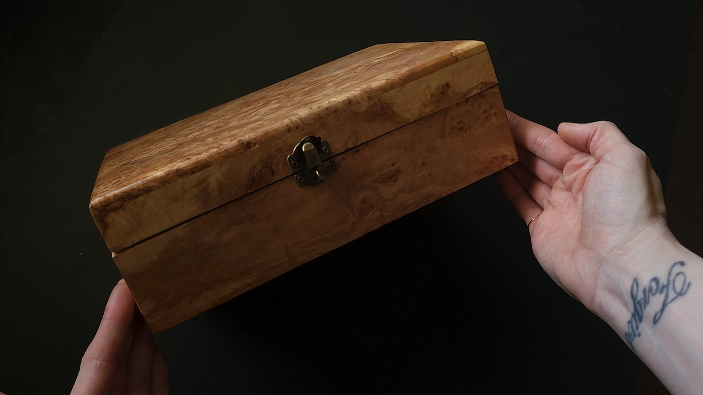 Memory box - handcrafted wood burl