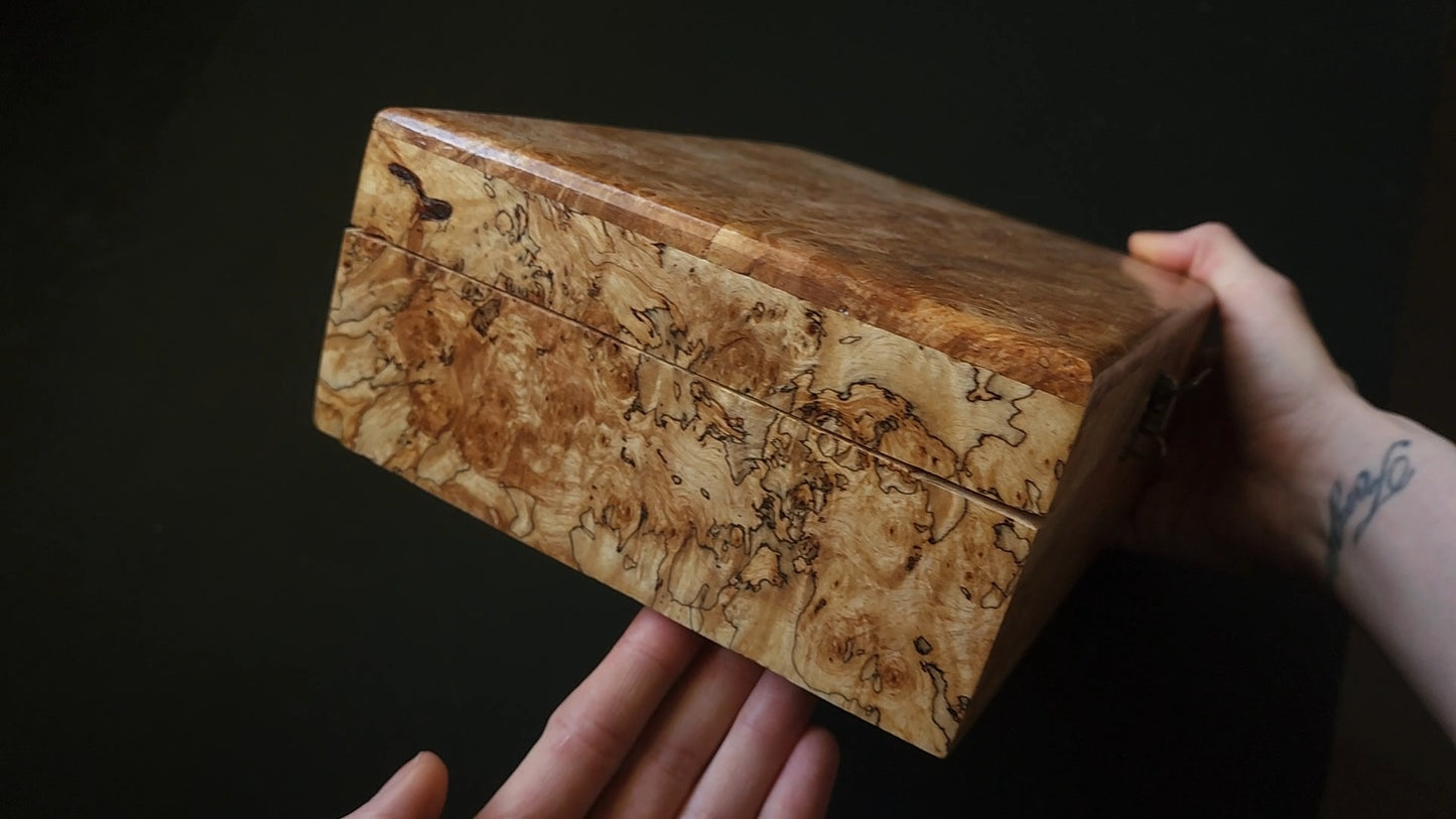 Memory box - handcrafted wood burl