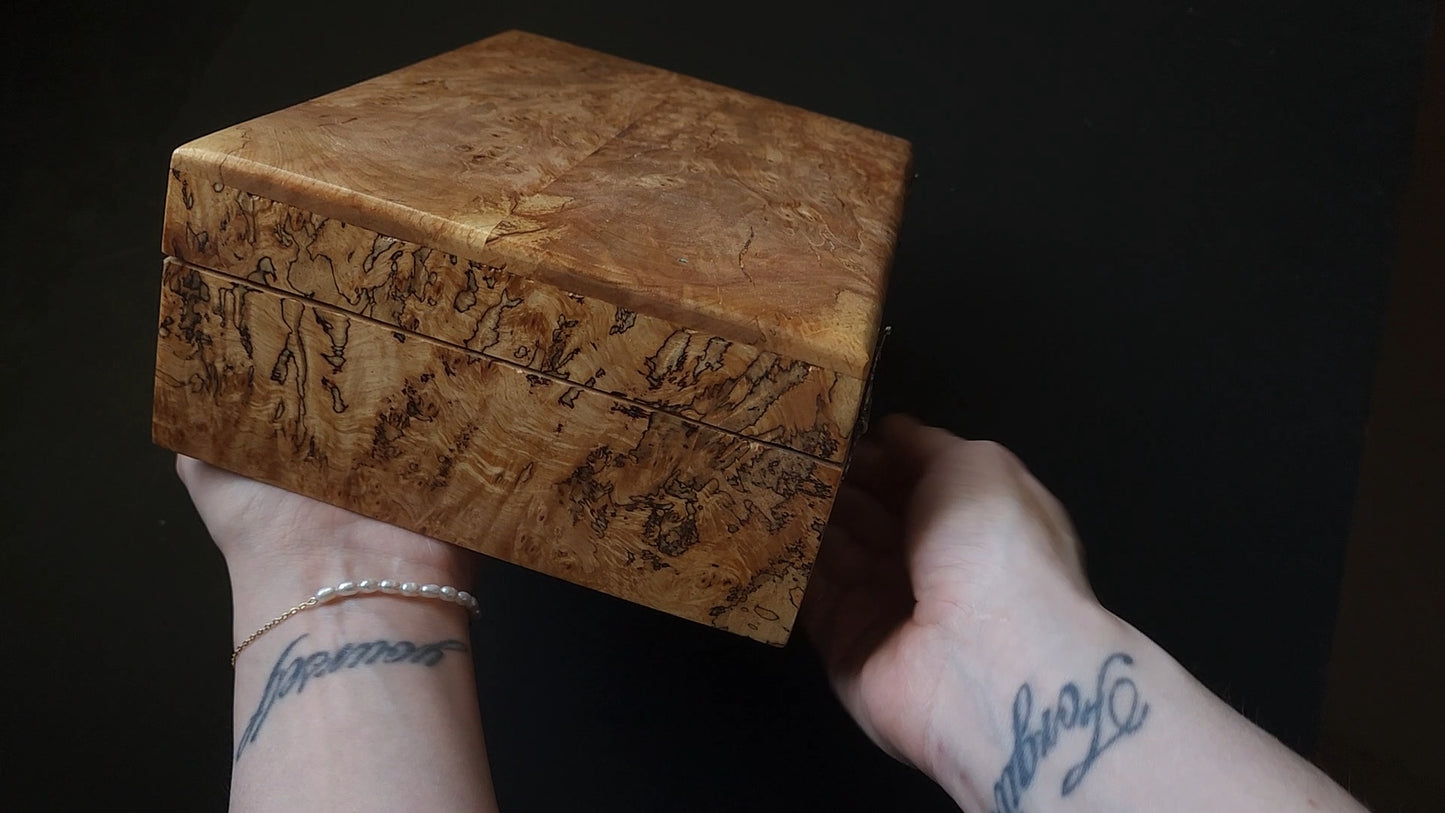 Memory box - handcrafted wood burl