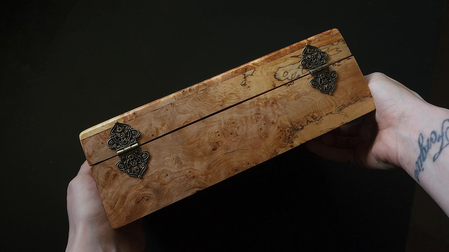 Memory box - handcrafted wood burl