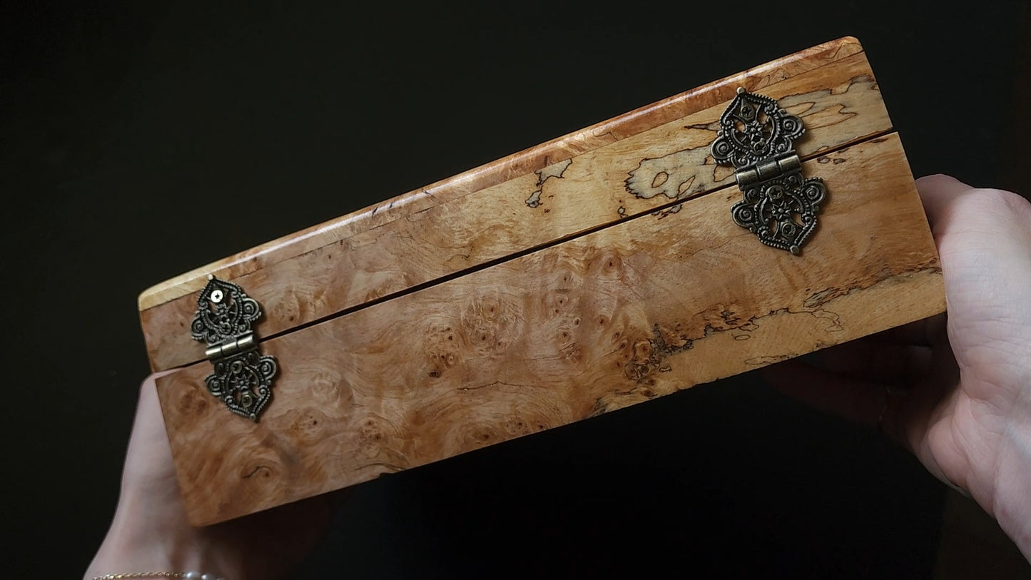 Memory box - handcrafted wood burl