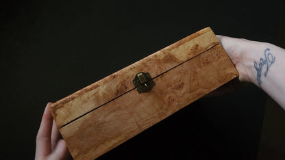 Memory box - handcrafted wood burl