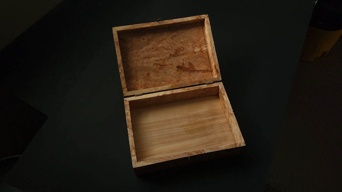 Memory box - handcrafted wood burl