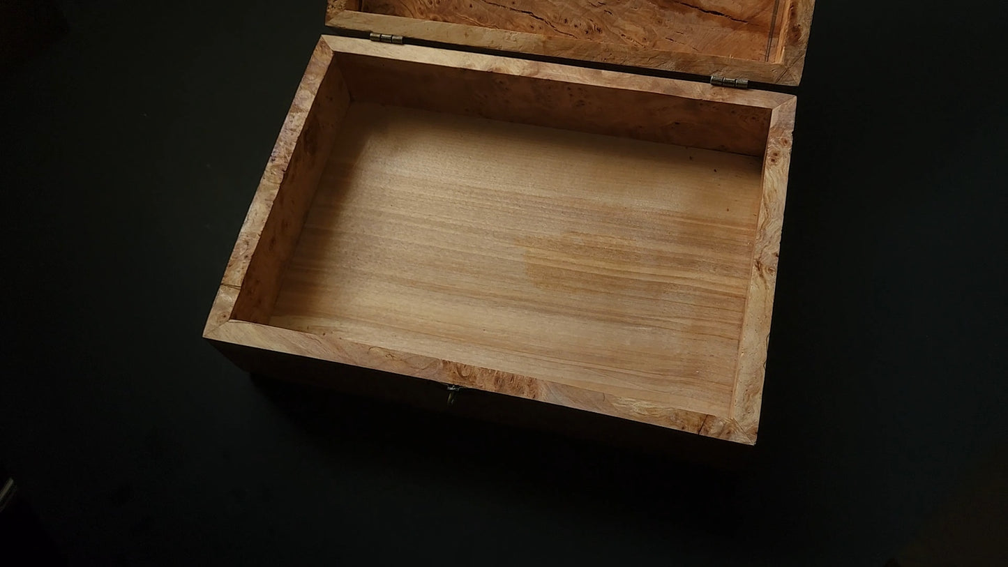 Memory box - handcrafted wood burl
