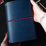 Trifold Leather Journal  | Two Tone