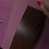 Limited trifold with 3 pockets "Mauve no.9" (pre-order handmade to order)