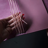 Limited trifold with 3 pockets "Mauve no.9" (pre-order handmade to order)