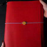 Trifold Leather Journal with Document Pocket