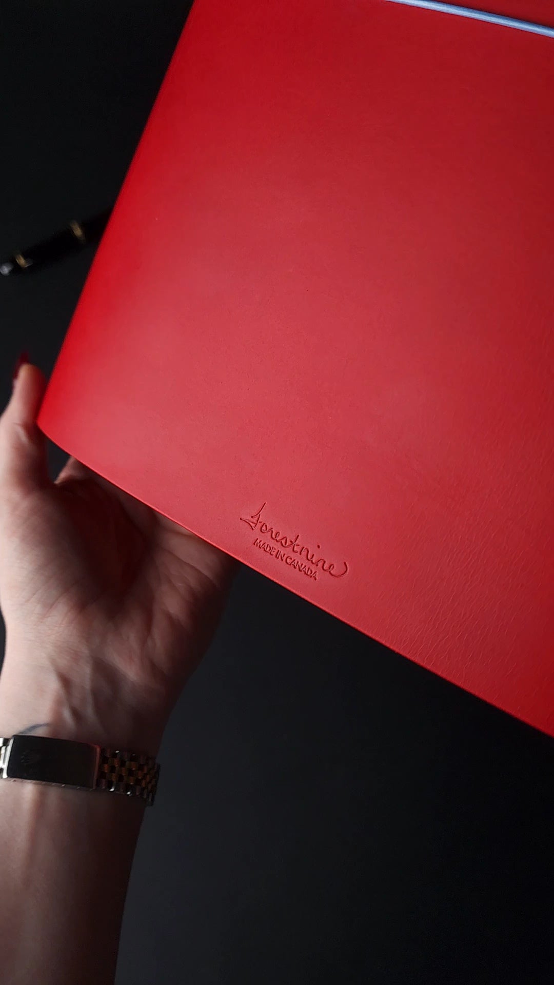 A4 Trifold Leather Journal with Document Pocket