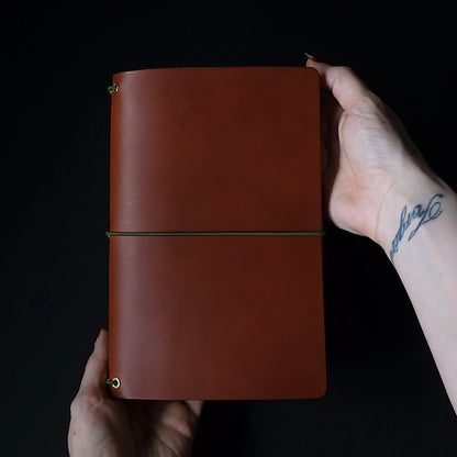 TRIFOLD LEATHER JOURNAL COVER